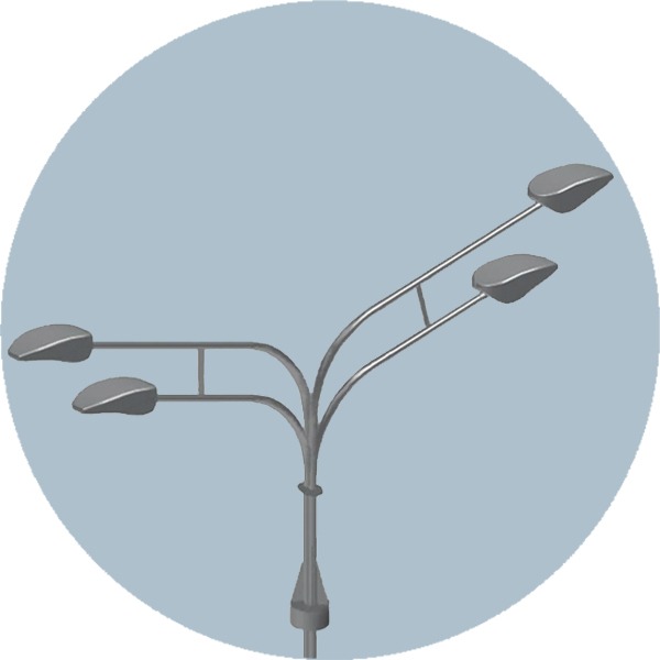 Консольный кронштейн четырёхрожковый К7-1,3-2,0-1-1