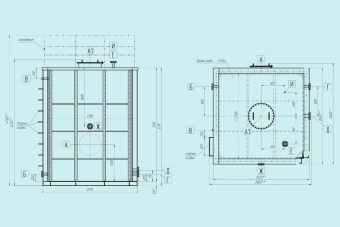 Чертеж Прямоугольные резервуары